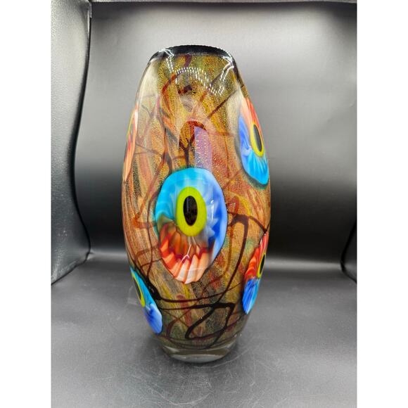 Dale Tiffany Large Art Glass Vase - Picture 5 of 8